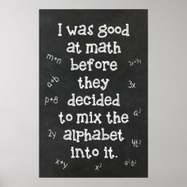 Algebra - Math Posters Poster
