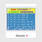 Algebra Math Sticker - Blue Ocean (Blatt)