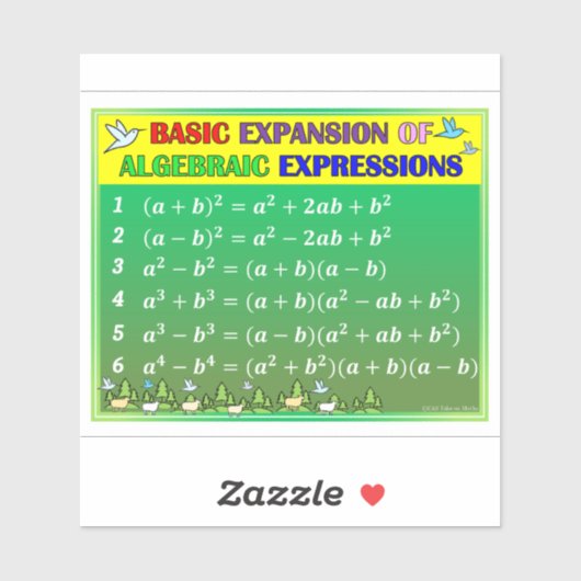 Algebra Math Sticker - Grünwald (Blatt)