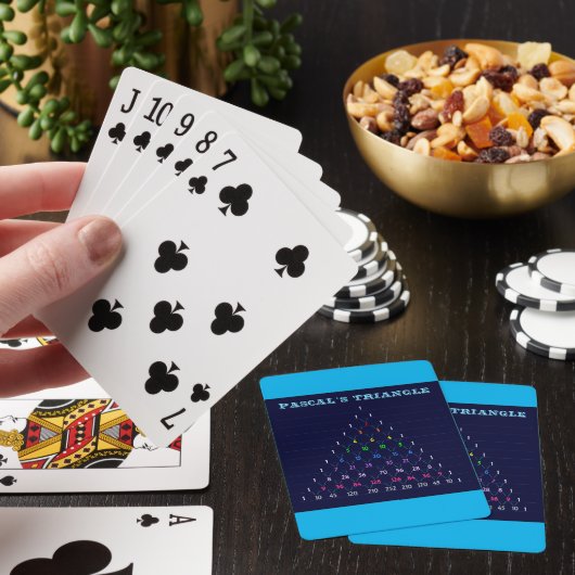 Algebra: Pascal's Triangle Playing Cards Spielkarten (In Situ)