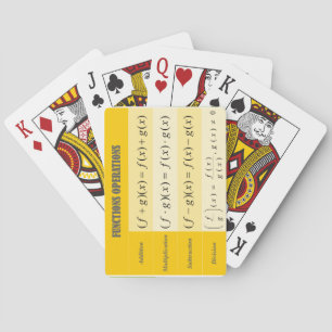 Algebra Playing Cards: Operations of Functions Pla Spielkarten