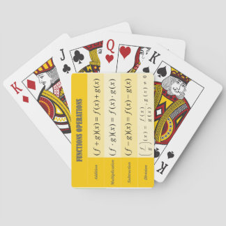 Algebra Playing Cards: Operations of Functions Pla Spielkarten