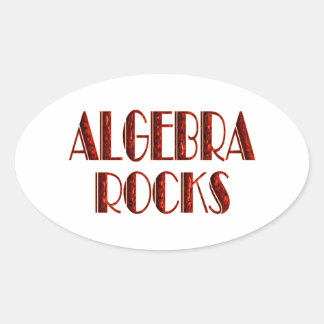 Algebra Rocks Ovaler Aufkleber