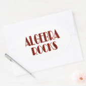 Algebra Rocks Ovaler Aufkleber (Umschlag)