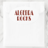 Algebra Rocks Ovaler Aufkleber (Tasche)