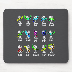 Algebra Tanz lustige Grafikfiguren Mathe Mousepad