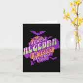 Algebra Teacher Halloween Soky Ghost Math Mathemat Karte (Gelbe Blume)