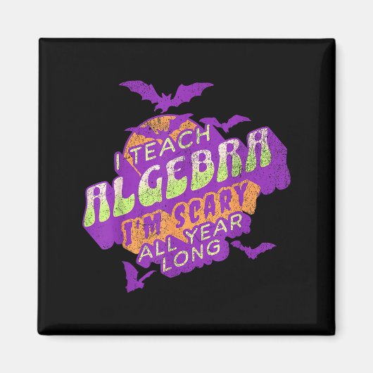 Algebra Teacher Halloween Soky Ghost Math Mathemat Magnet (Vorne)