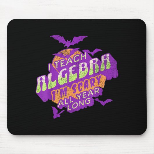 Algebra Teacher Halloween Soky Ghost Math Mathemat Mousepad (Vorne)