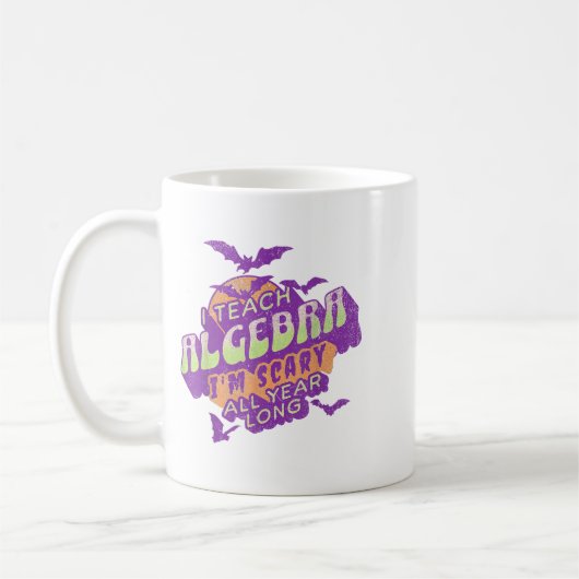 Algebra Teacher Halloween Soky Ghost Mathemat Kaffeetasse (Links)
