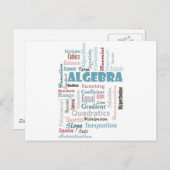 Algebra Vocabulary Postkarte (Vorne/Hinten)