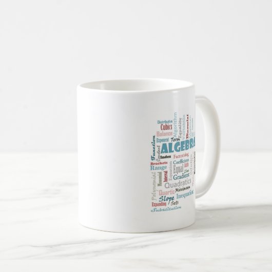 Algebra-Vokabular Kaffeetasse (VorderseiteRechts)
