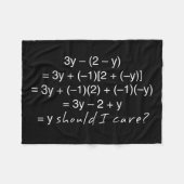 Algebra warum sollte i-Sorgfalt-Spaß Fleecedecke (Vorderseite (Horizontal))