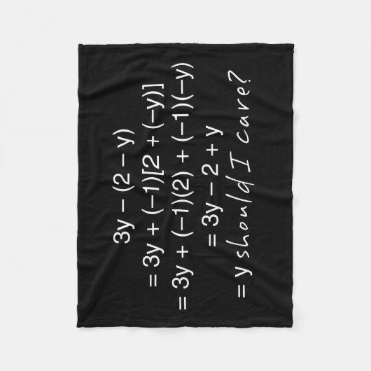 Algebra warum sollte i-Sorgfalt-Spaß Fleecedecke (Vorderseite)