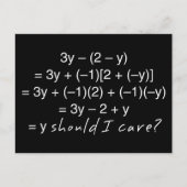Algebra Warum sollte ich Spaß pflegen Postkarte (Vorderseite)