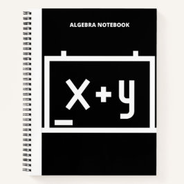 ALGEBRA X + Y NOTEBOOK NOTIZBLOCK
