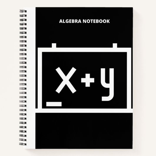 ALGEBRA X + Y NOTEBOOK NOTIZBLOCK (Vorderseite)