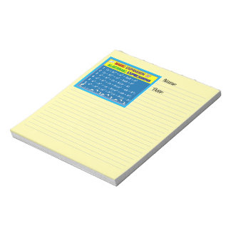 Algebra Yellow Notepad Notizblock