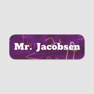 Algebraische Gleichungen Math Name Tag Namensschild