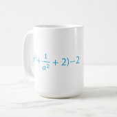 Algebraische Identität a^2 + 1 a^2 + 2 - 2 mathem Kaffeetasse (Vorderseite Links)