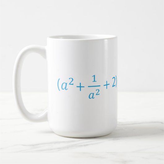 Algebraische Identität a^2 + 1 a^2 + 2 - 2 mathem Kaffeetasse (Links)