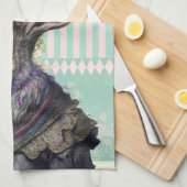 Algen im Wunderland Weiße Kaninchenfarbe Geschirrtuch (Viertel Falte)