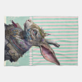 Algen im Wunderland Weiße Kaninchenfarbe Geschirrtuch (Horizontal)