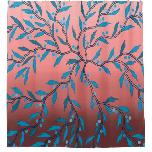 Algen-Korallenduschvorhang Duschvorhang (Vorderseite)