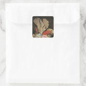 Algen, Lithophyten und Muscheln Quadratischer Aufkleber (Tasche)