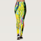 Algen mit rotem Diatom in Gelb Leggings (Rückseite)