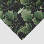 Algen und Fische auf schwarzer Decoupage Seidenpapier (Detail)