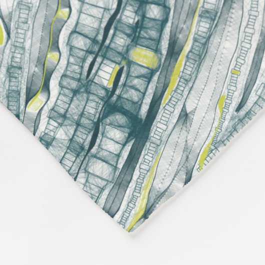 Algen unter Glas Fleecedecke (Ecke)