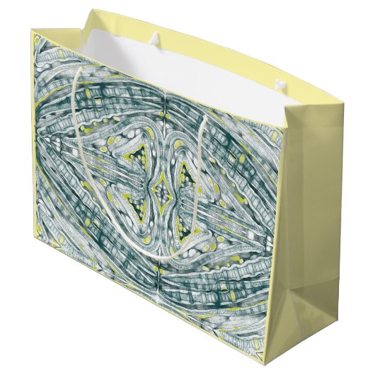 Algen unter Glas Große Geschenktüte (Rückseite Schrägansicht)