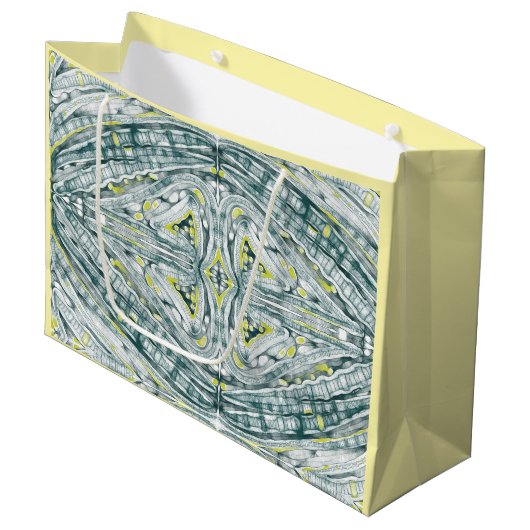 Algen unter Glas Große Geschenktüte (Vorderseite Schrägansicht)