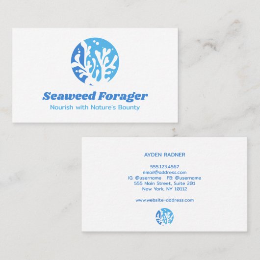 Algen Visitenkarte (Vorne/Hinten)