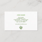 Algen Visitenkarte (Rückseite)