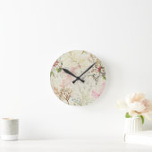 Algenbauweise für Seidenmaterial (w/c auf Papier) Runde Wanduhr (Zuhause)