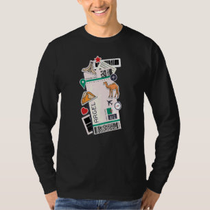 Alger Air Ticket Boarding Pass Flugzeug Algerien A T-Shirt
