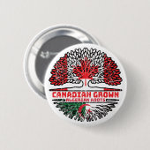 Algeria Algerian Canadian Canada Button (Vorne & Hinten)