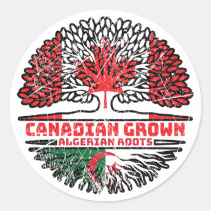 Algeria Algerian Canadian Canada Runder Aufkleber
