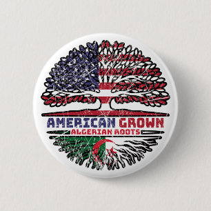 Algeria Algerian US American United States Button