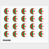 Algeria-Aufkleber Runder Aufkleber (Blatt)