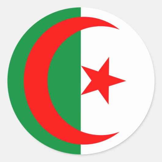 Algeria-Aufkleber Runder Aufkleber (Vorderseite)