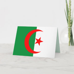 Algeria-Fahnenkarte Feiertagskarte