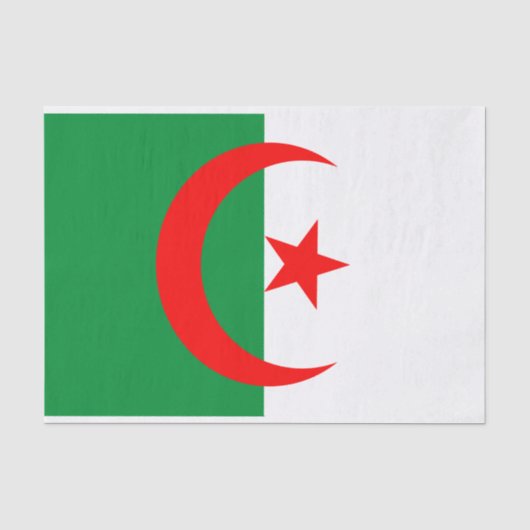Algeria-Fahnenpapier Seidenpapier (Vorderseite)