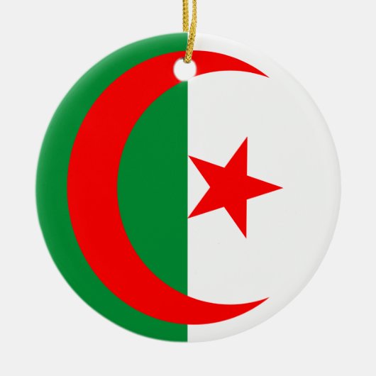 Algeria-Fahnenschmuck Keramik Ornament (Vorne)