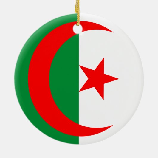 Algeria-Fahnenschmuck Keramik Ornament (Hinten)