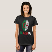 ALGERIA Finger Print Flag I Liebe Algerien T-Shirt (Vorne ganz)