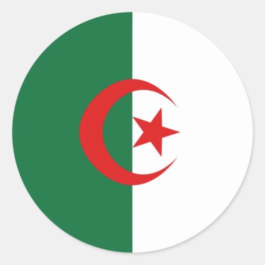 Algeria Fisheye Flag Sticker (Vorderseite)