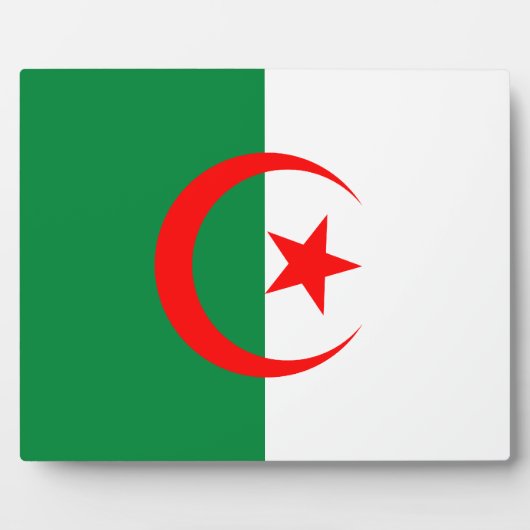Algeria Flag Plaque Fotoplatte (Vorderseite)